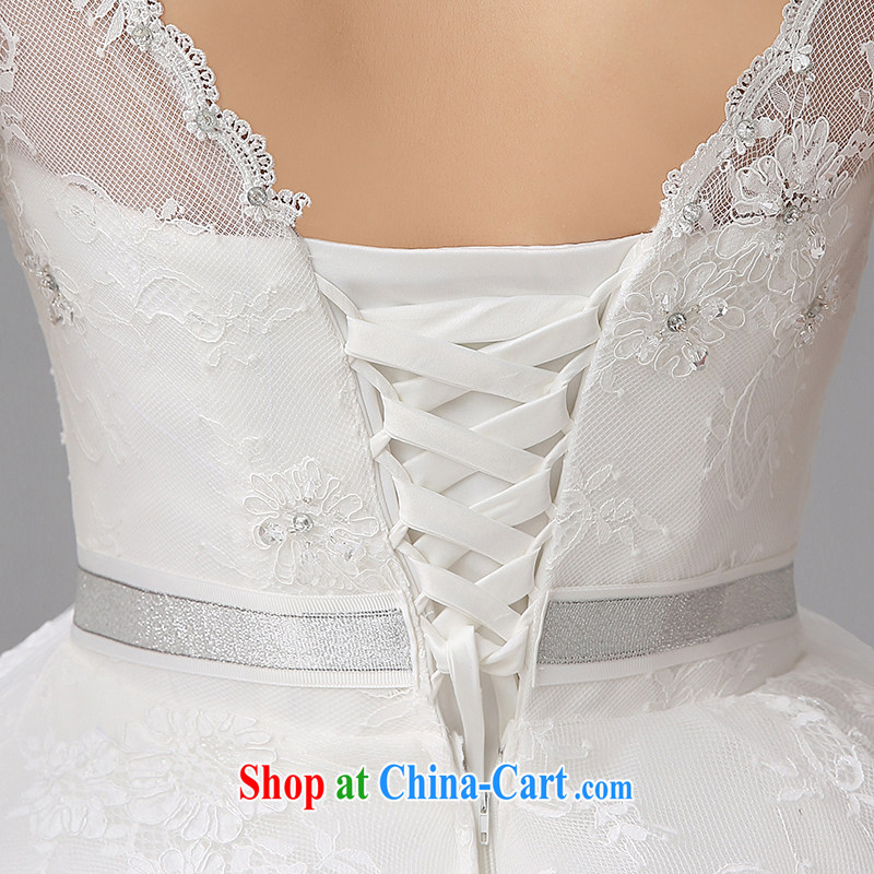 The United States, wedding dresses new 2015 spring and summer fashion the code marriages Korean shoulders V collar with beauty graphics thin strap H - 80 white XXL, AIDS and the United States (Imeinuo), online shopping