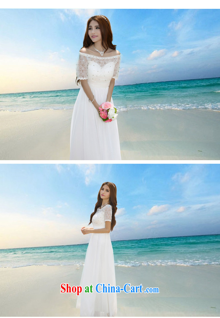 Kim Hyun-chae, 2015 beach dress wedding nails Pearl inserts drill dress long dress white XL pictures, price, brand platters! Elections are good character, the national distribution, so why buy now enjoy more preferential! Health