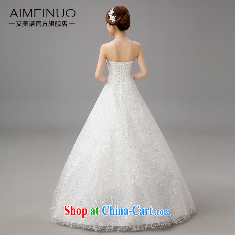 The United States and the bridal suite 2015 new Korean version only the Parquet drill lace flowers erase Chest straps bridal beauty graphics thin with Princess yarn A swing H - 82 white XXL, the American (Imeinuo), online shopping