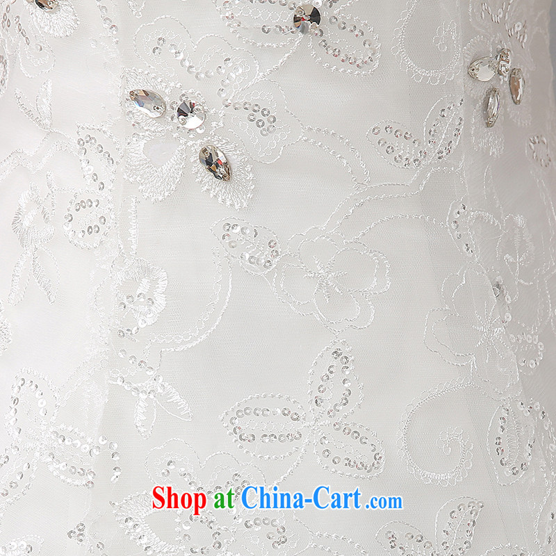 The United States and the bridal suite 2015 new Korean version only the Parquet drill lace flowers erase Chest straps bridal beauty graphics thin with Princess yarn A swing H - 82 white XXL, the American (Imeinuo), online shopping