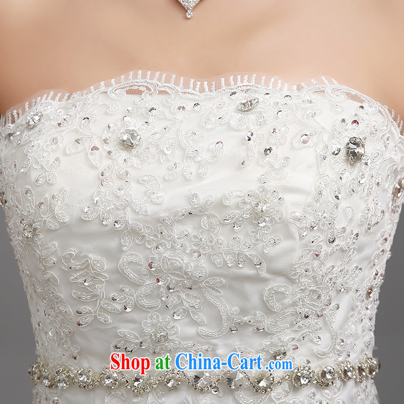 The United States, wedding dresses 2015 new lace take off chest parquet drill belt only American Princess small tail Korean Beauty graphics thin straps H - 83 XXL, AIDS, and the United States (Imeinuo), online shopping
