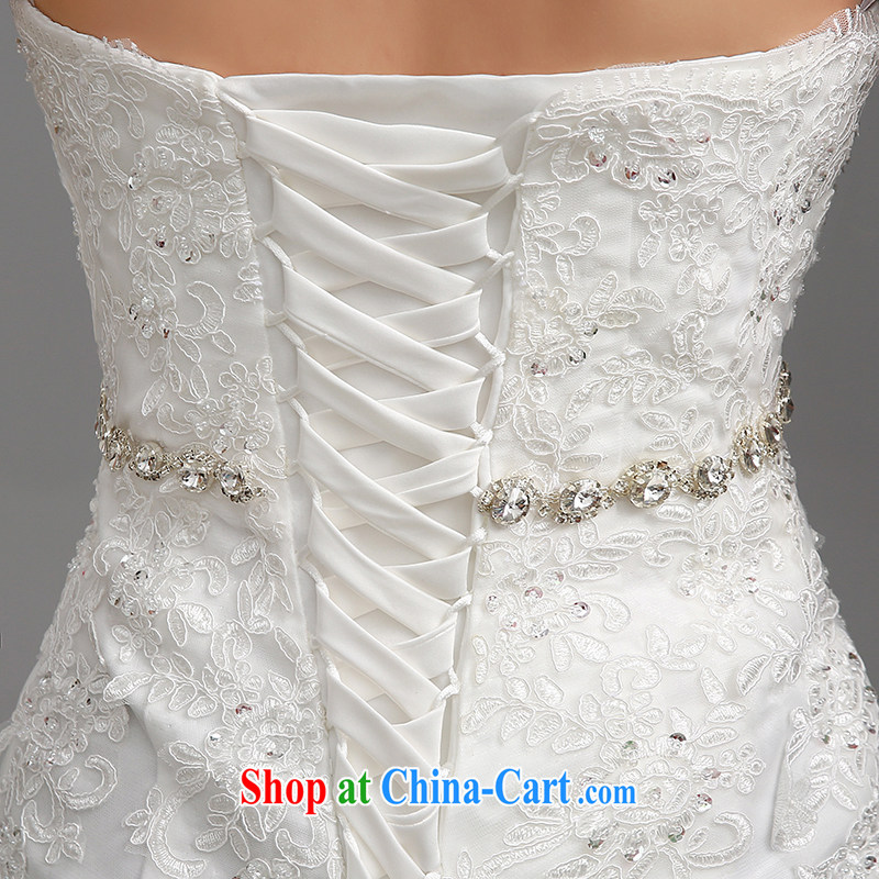 The United States, wedding dresses 2015 new lace take off chest parquet drill belt only American Princess small tail Korean Beauty graphics thin straps H - 83 XXL, AIDS, and the United States (Imeinuo), online shopping