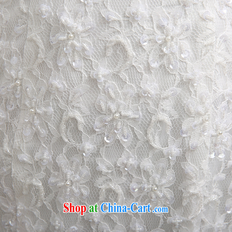 The United States, wedding dresses 2015 new wedding dresses and stylish strap small tail Princess beauty graphics thin lace bare chest package and crowsfoot skirt H - 84 white XL, the US (Imeinuo), online shopping