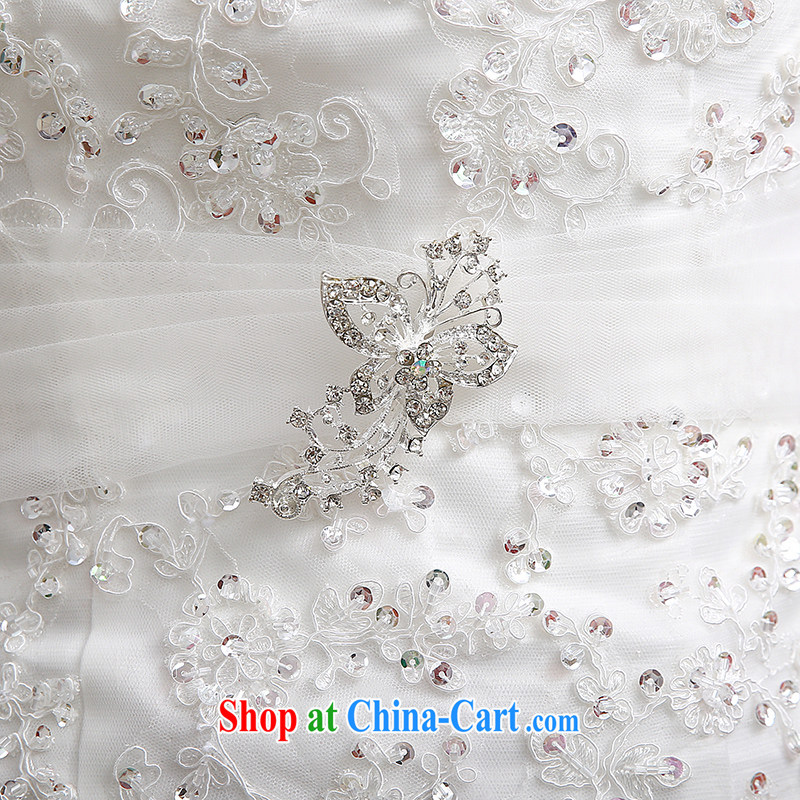 The United States, wedding dresses 2015 new lace bare chest parquet drill belt straps Korean Beauty graphics thin package and Princess yarn small tail H - 86 white XL, AIDS, and the United States (Imeinuo), online shopping