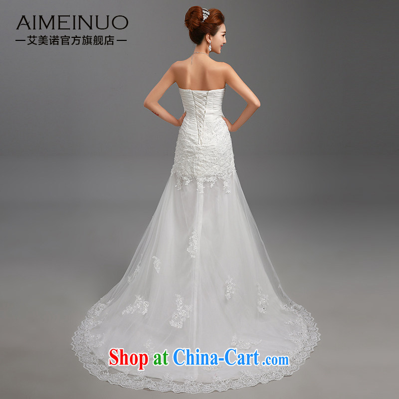 The United States and the 2015 spring and summer new wedding erase chest strap lace take small tail bridal beauty graphics thin plastic body package and the crowsfoot yarn H - 87 white XL, the American (Imeinuo), online shopping