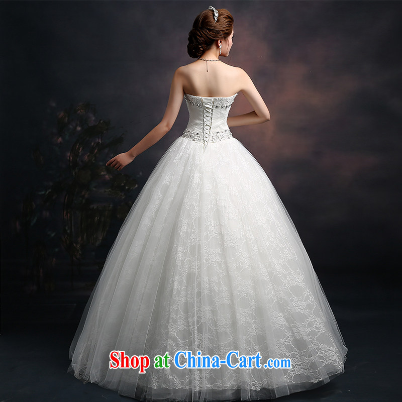 Ting Beverly wedding dresses 2015 new spring and summer Korean wiped his chest wedding beauty autumn graphics thin large, stylish Princess shaggy dress white XXL Ting, Beverly (tingbeier), shopping on the Internet