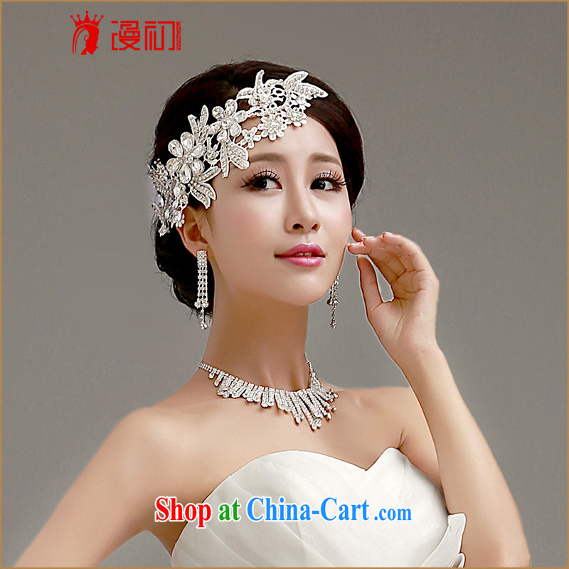 Early definition 2015 bridal wedding dresses accessories Korean bridal head-dress necklace earrings wedding dresses accessories 3-Piece head-dress necklace earrings 3-piece set, definition, early, and online shopping