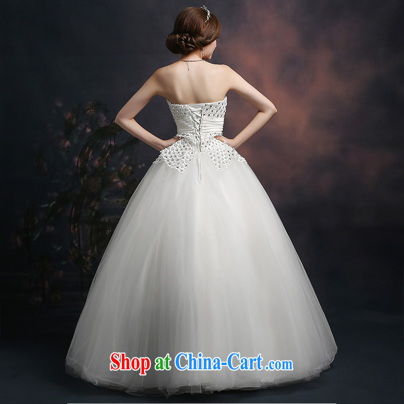 Ting Beverly wedding dresses 2015 new spring and summer wiped his chest parquet drill wedding the waist straps Korean trendy code wedding with white XXL Ting, Beverly (tingbeier), online shopping