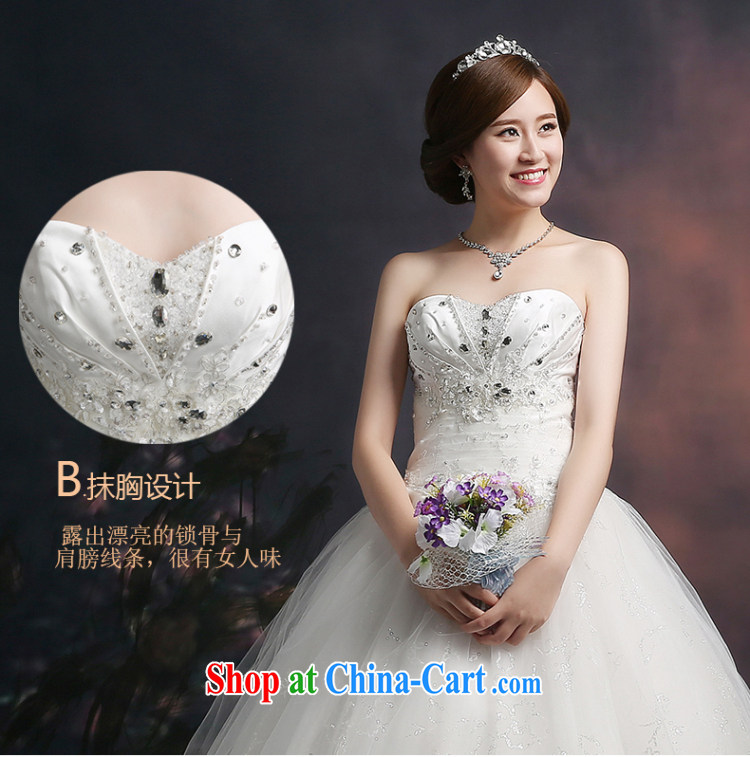 Ting Beverly wedding dresses 2015 new spring and summer marriages wedding wiped his chest and tied with parquet drill larger graphics thin beauty white XXL pictures, price, brand platters! Elections are good character, the national distribution, so why buy now enjoy more preferential! Health