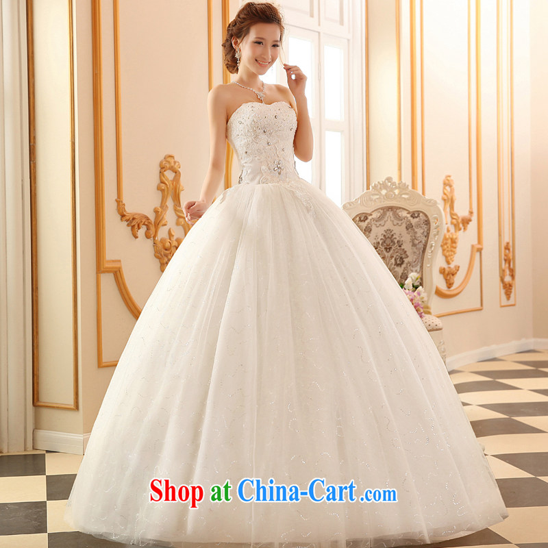 Sophie HIV than bare chest wedding dresses 2015 new summer Korean stylish wedding dresses bridal wedding dress with A field dress shaggy skirts tied with the Code wedding white XXL, than AIDS (SOFIE ABBY), online shopping