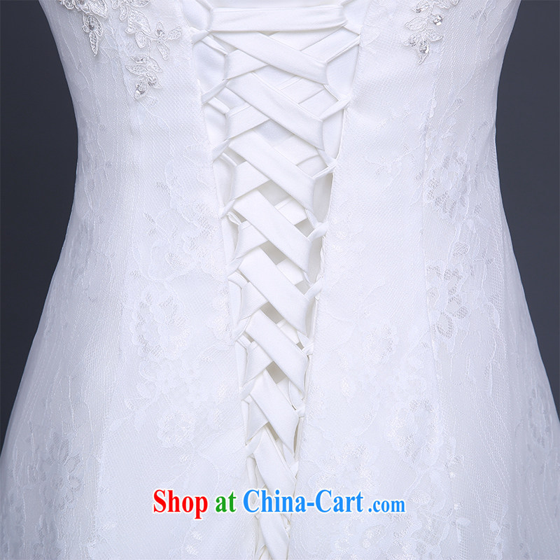 The Vanessa wedding dresses 2015 summer new marriages wedding shoulders wedding white lace crowsfoot wedding tie-up cultivation, small-tail wedding female white XXL (with bare chest beauty graphics thin) and Vanessa (Pnessa), online shopping