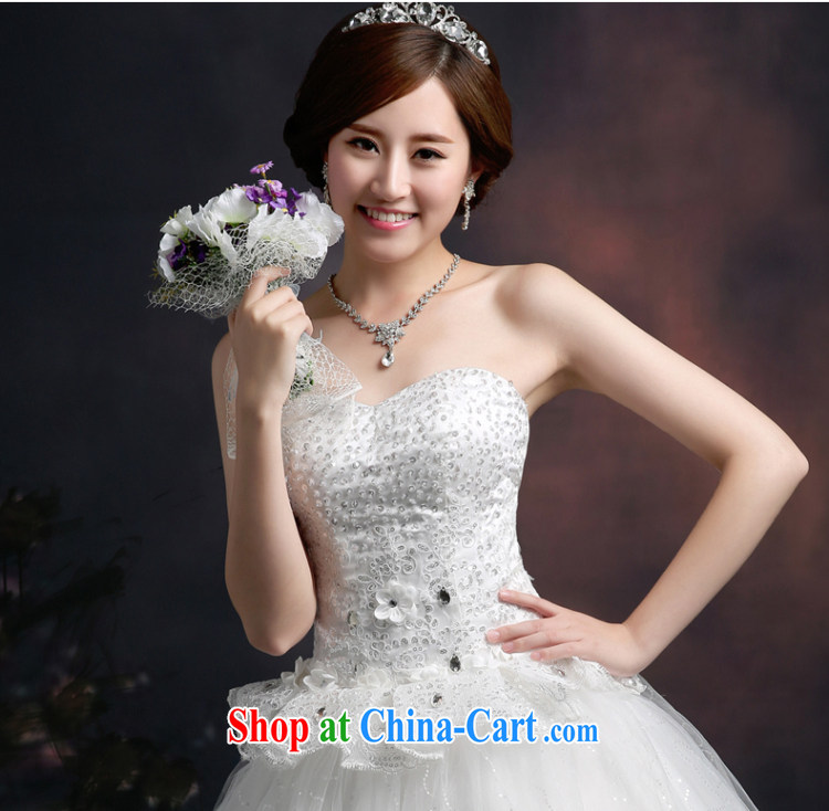 The Vanessa wedding dresses 2015 summer new marriages Wedding Fashion Korean version wiped off chest wedding dresses with long, wedding white lace strap wedding female white XXL (the Chest on the 3 piece) pictures, price, brand platters! Elections are good character, the national distribution, so why buy now enjoy more preferential! Health