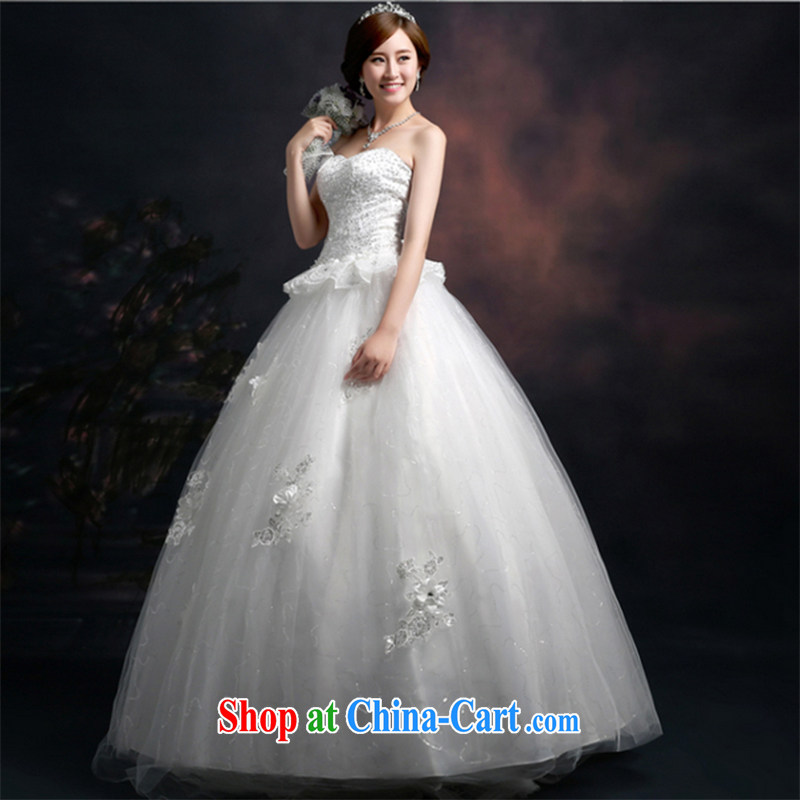 The Vanessa wedding dresses 2015 summer new marriages Wedding Fashion Korean version wiped off chest wedding with long, wedding white lace tie-wedding girl white XXL (the Chest on the 3 piece) and Vanessa (Pnessa), and, on-line shopping