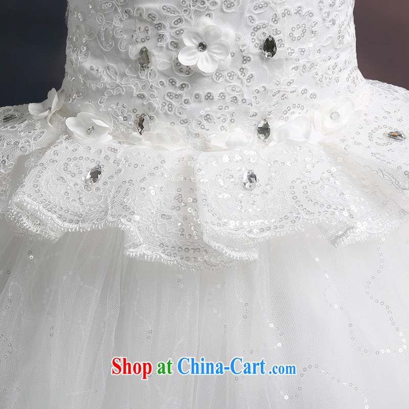 The Vanessa wedding dresses 2015 summer new marriages Wedding Fashion Korean version wiped off chest wedding with long, wedding white lace tie-wedding girl white XXL (the Chest on the 3 piece) and Vanessa (Pnessa), and, on-line shopping