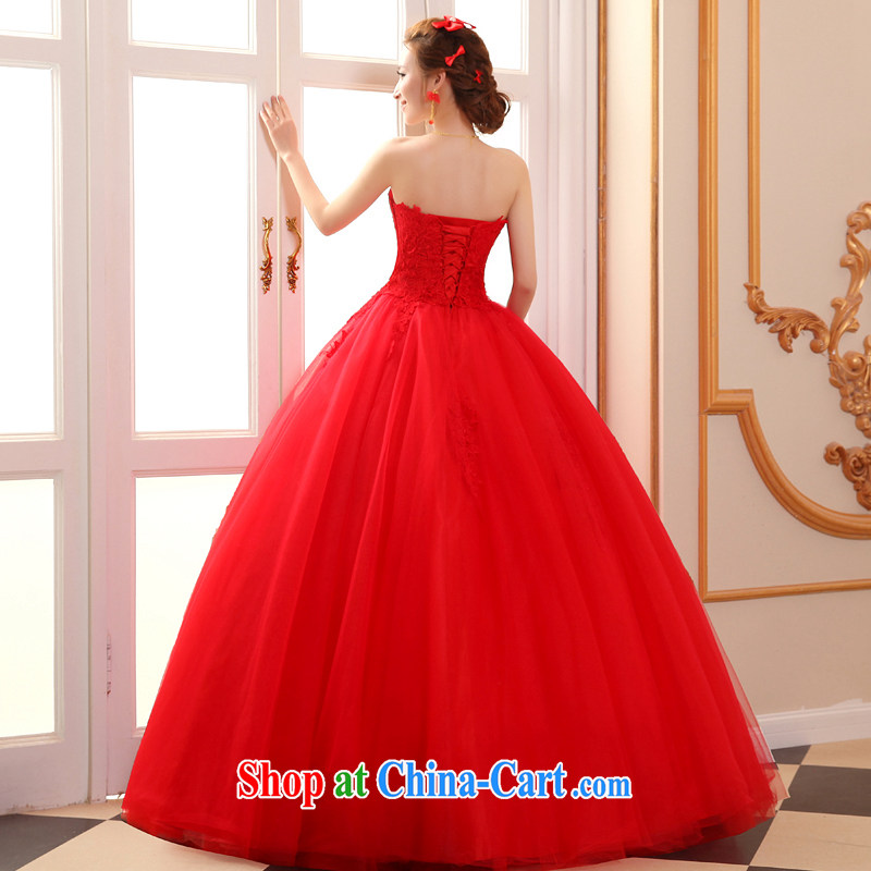 The Vanessa Red wedding dresses 2015 summer Bridal Fashion erase chest wedding red lace wedding dresses long, with shaggy dress beauty tie wedding female Red XXL (high lace elegant and comfortable, the Vanessa (Pnessa), online shopping