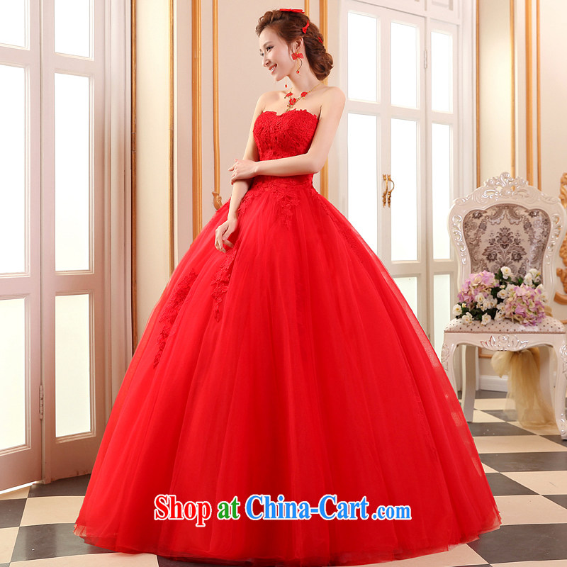 The Vanessa Red wedding dresses 2015 summer Bridal Fashion erase chest wedding red lace wedding dresses long, with shaggy dress beauty tie wedding female Red XXL (high lace elegant and comfortable, the Vanessa (Pnessa), online shopping