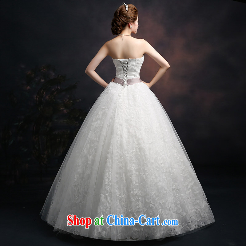 The Vanessa wedding dresses 2015 summer new marriages wedding white bare chest wedding dresses long, with shaggy dress beauty tie wedding dresses female white XXL (intimate tie-up three-dimensional lumbar) and Vanessa (Pnessa), online shopping