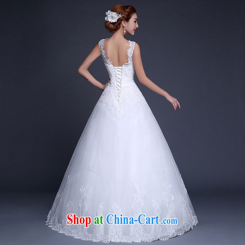 The Vanessa summer 2015 new Korean marriages wedding dresses ivory white with strap lace inserts drill V for cultivating graphics thin shoulders wedding female white XXL, Vanessa (Pnessa), online shopping