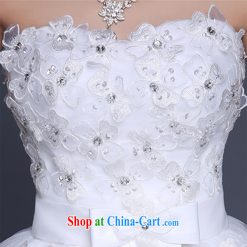 The Vanessa summer 2015 new Korean version wiped his chest bridal wedding dresses skirt white with wood drill lace beauty with long, Shaggy dress girls white L, Vanessa (Pnessa), online shopping