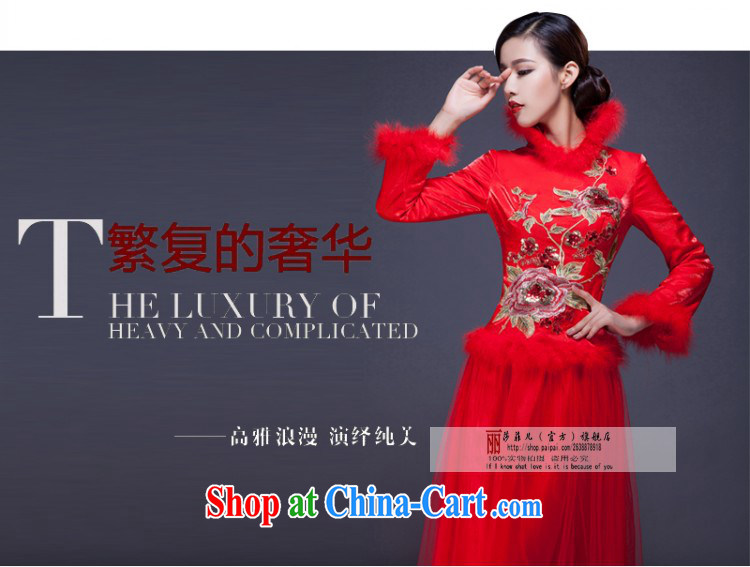 2014 long red dress improved wedding dresses, winter cotton thick bridal long-sleeved wedding dresses bows to customer size made no final pictures, price, brand platters! Elections are good character, the national distribution, so why buy now enjoy more preferential! Health