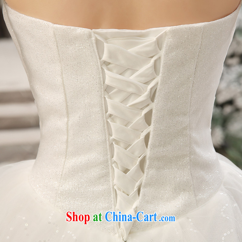 Honey, bride wedding 2015 new Korean fashion wiped his chest in the Code graphics thin strap inserts drill bridal wedding dress custom thick mm wedding white L, honey, bride, shopping on the Internet