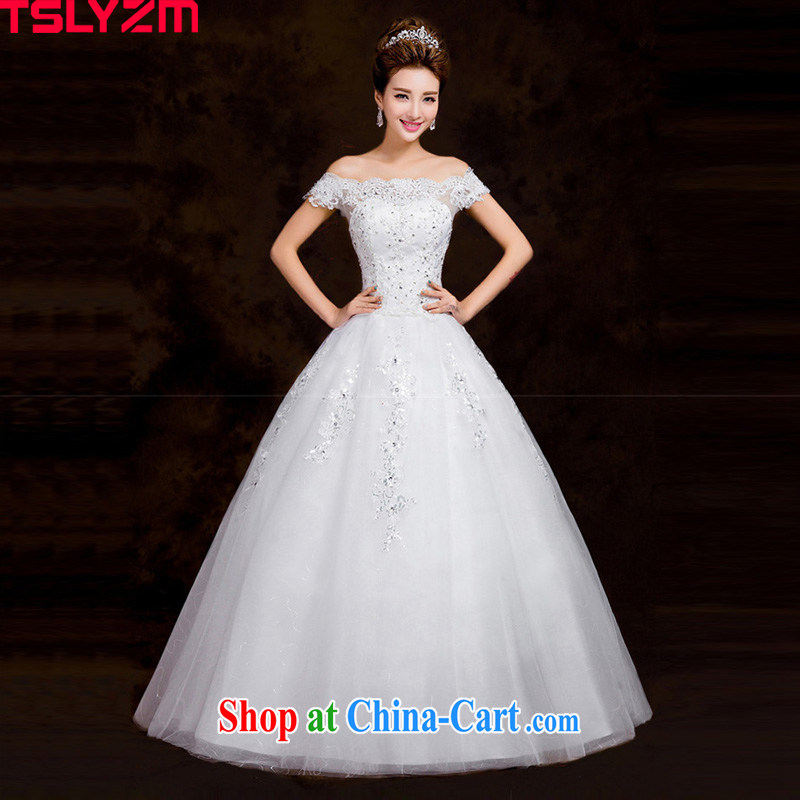 Tslyzm wedding dresses spring and summer 2015 new, the clean and elegant, the Field shoulder bridal wedding dresses Home welcome yarn fine lace beauty graphics thin white XXL, Tslyzm, shopping on the Internet