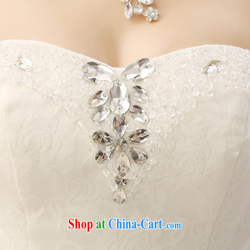 Honey, bride wedding dresses 2015 new Korean bridal wedding lace flowers erase chest strap beauty graphics thin with white M, honey, bride, shopping on the Internet