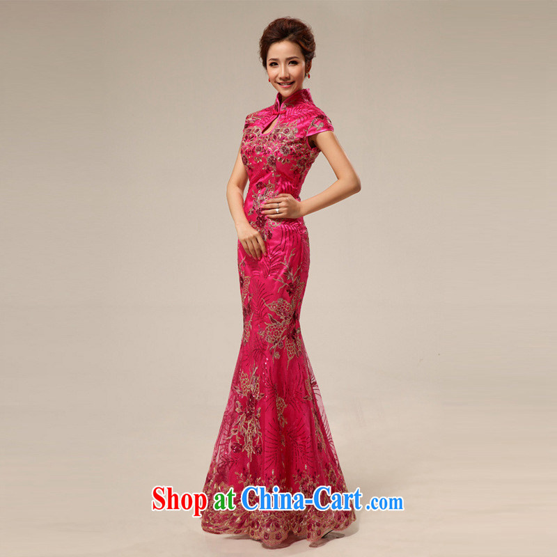 light at the retro marriage ceremonies improved cheongsam hospitality service cheongsam dress CTX fashion 67 the red XXL, shallow end, shopping on the Internet
