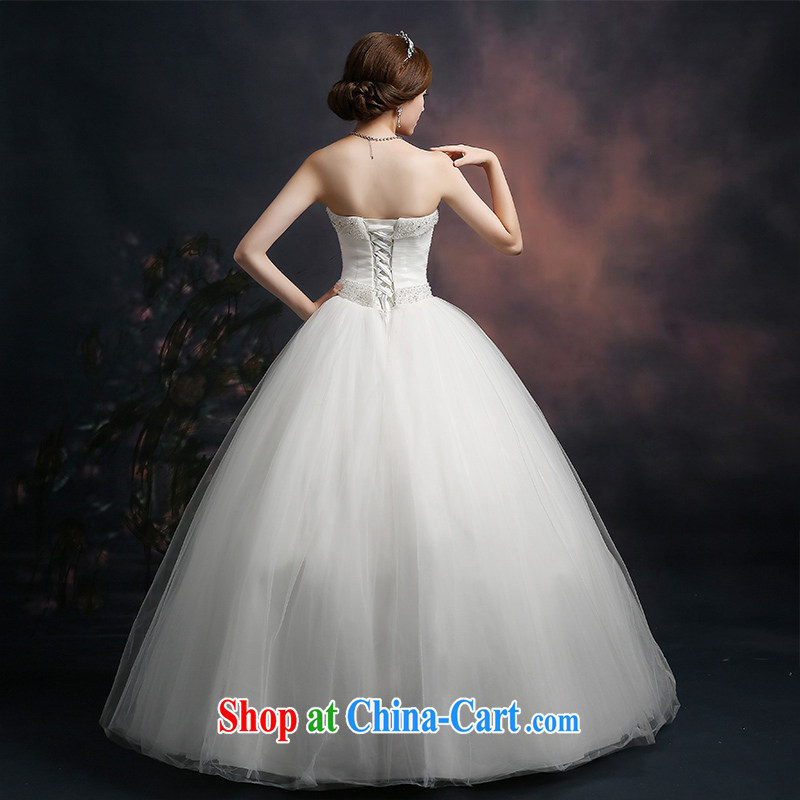Ting Beverly wiped chest wedding 2015 new autumn Korean Beauty graphics thin wedding dresses wood drill large code tie-in with white XXL Ting, Beverly (tingbeier), online shopping
