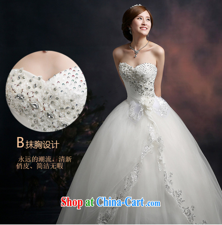 Ting Beverly 2015 new Wedding Video thin beauty autumn Korean wiped chest wedding dresses wood drill large code tie-in with white XXL pictures, price, brand platters! Elections are good character, the national distribution, so why buy now enjoy more preferential! Health