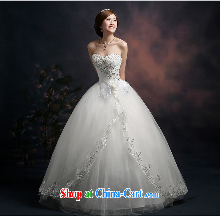 Ting Beverly 2015 new Wedding Video thin beauty autumn Korean wiped chest wedding dresses wood drill large code tie-in with white XXL pictures, price, brand platters! Elections are good character, the national distribution, so why buy now enjoy more preferential! Health