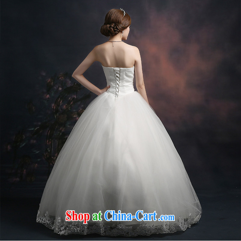 Ting Beverly 2015 new Wedding Video thin beauty autumn Korean wiped his chest wedding dresses wood drill large code tie-in with white XXL Ting, Beverly (tingbeier), online shopping