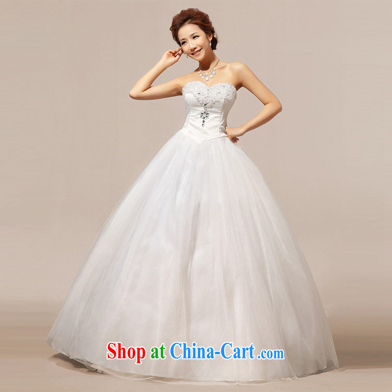 light at the bride's wedding wiped his chest crystal Korean wedding dresses CTX HS 238 meters white XXL, shallow end, shopping on the Internet