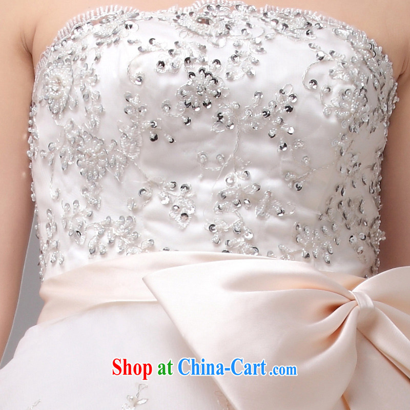 MSLover, Japan, and South Korea wedding high-waist Princess bride wiped his chest to tie wedding pregnant women wedding dresses 2231 white tailored products (MSLOVER), and, on-line shopping