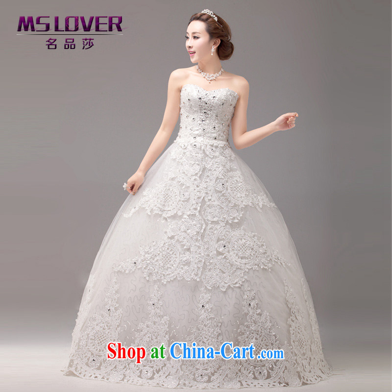 MSLover luxury lace Princess bride wiped his chest and tied with Japan, and the Republic of Korea wedding 2256 m White tailored
