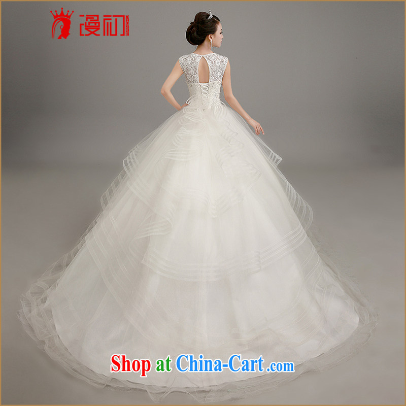 Early definition 2015 wedding dresses new upscale Korean bridal the tail wedding dresses a shoulder to align graphics thin strap wedding white white tail. contact customer service, early definition, shopping on the Internet