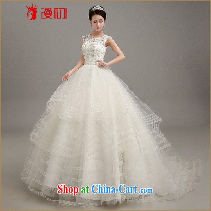 Early definition 2015 wedding dresses new upscale Korean bridal the tail wedding dresses a shoulder to align graphics thin strap wedding white white tail. contact customer service, early definition, shopping on the Internet