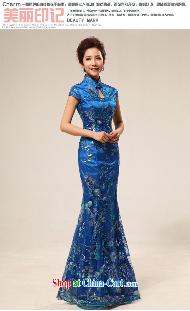 light at the retro marriage ceremonies improved cheongsam hospitality service ceremonial dress CTX cheongsam dress 67 blue XXL pictures, price, brand platters! Elections are good character, the national distribution, so why buy now enjoy more preferential! Health