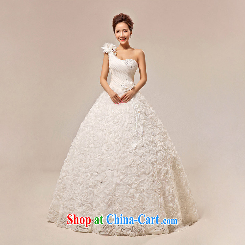 light at the wedding dresses sweet Princess with bride single shoulder wiped his chest wedding CTX HS 291m White XXL, shallow end, shopping on the Internet
