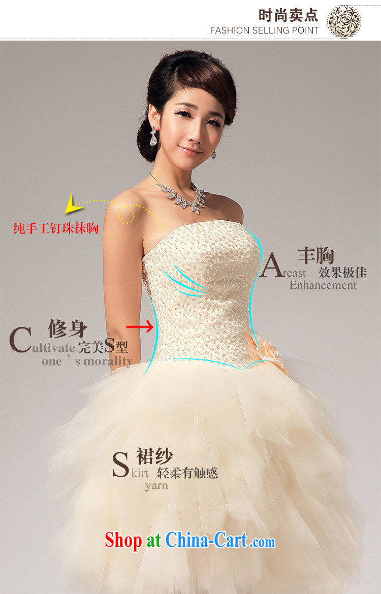 light at the wedding erase chest Pearl small dress short skirt sister bridesmaid dress CTX LF 114 champagne color XXL pictures, price, brand platters! Elections are good character, the national distribution, so why buy now enjoy more preferential! Health