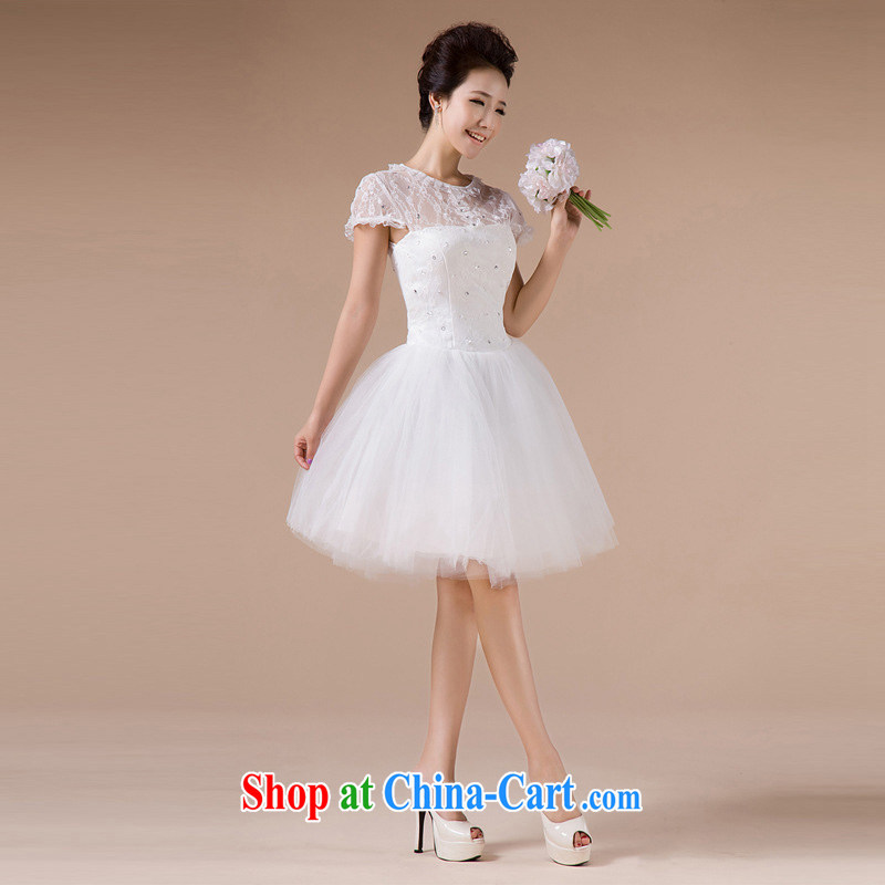 light at the bare chest lace package shoulder flowers knee sister bridesmaid dresses small CTX LF 167 white XXL, shallow end, shopping on the Internet