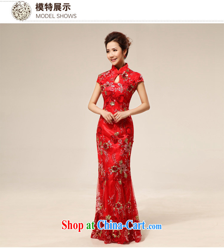 Shallow end marriages cheongsam dress stylish improved lace retro red CTX QP 64 red XXL pictures, price, brand platters! Elections are good character, the national distribution, so why buy now enjoy more preferential! Health