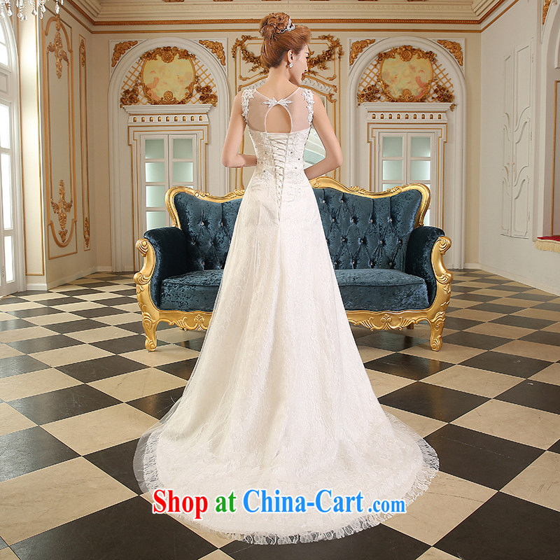 Ms Audrey EU Qi crowsfoot wedding dresses new 2015 summer new tail Korean fashion erase chest bridal lace wedding tie the code M, Qi wei (QI WAVE), online shopping