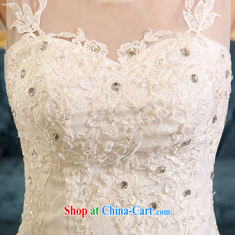 Ms Audrey EU Qi crowsfoot wedding dresses new 2015 summer new tail Korean fashion erase chest bridal lace wedding tie the code M, Qi wei (QI WAVE), online shopping