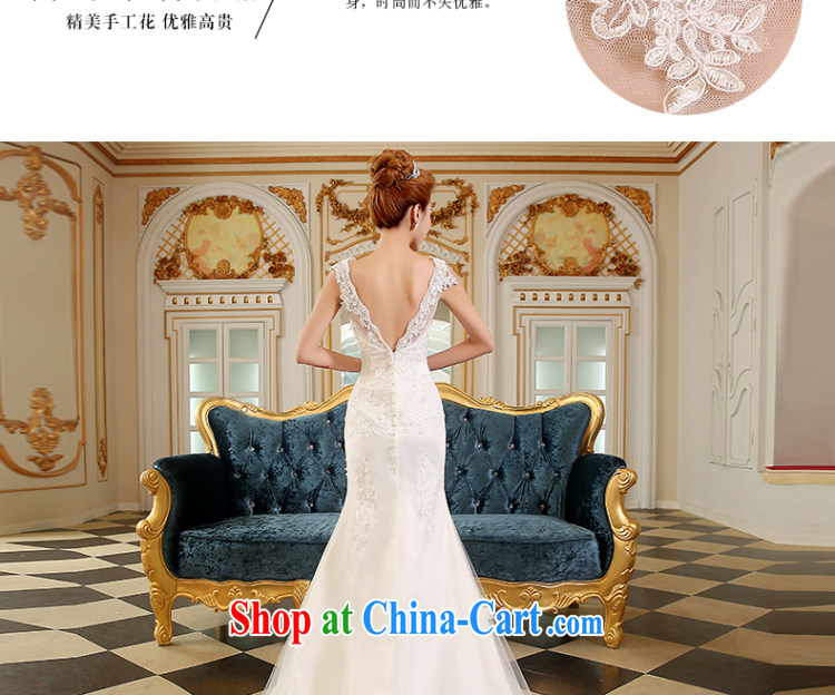Wei Qi 2015 spring and summer new stylish Korean version cultivating a bare shoulders chest collar lace shoulders crowsfoot tail wedding dresses white XXL pictures, price, brand platters! Elections are good character, the national distribution, so why buy now enjoy more preferential! Health