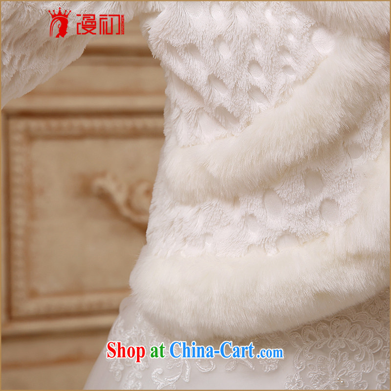 Early definition 2015 bridal wedding shawls winter wedding small, shoulder winter wedding warm jacket high-emulation rabbit hair shawl white are code, diffuse, and shopping on the Internet