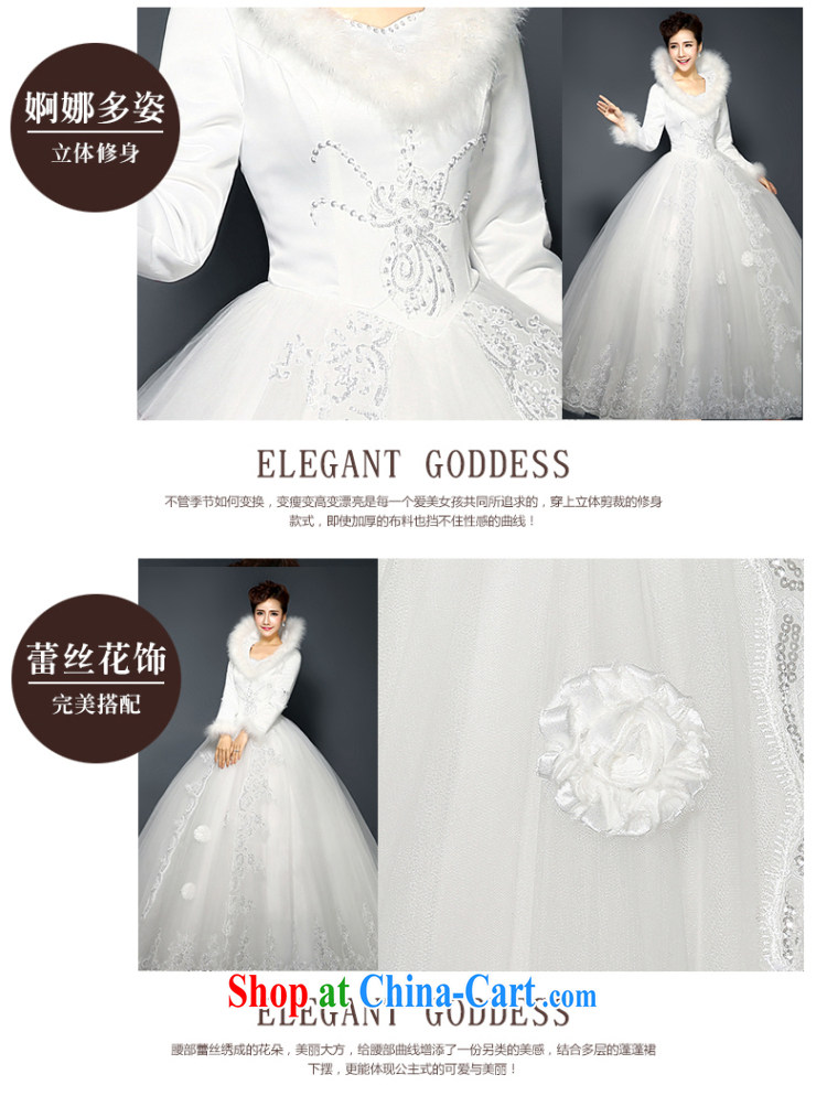 New 2015 spring new wedding Korean V gross for their alignment with long-sleeved bridal field shoulder winter clothes wedding quilted large code-waist graphics thin genuine white Custom size 7 Day Shipping pictures, price, brand platters! Elections are good character, the national distribution, so why buy now enjoy more preferential! Health