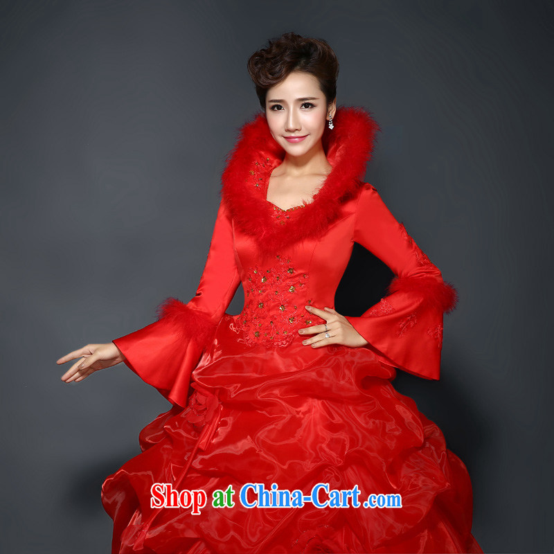 Red wedding, winter 2015 new stylish red winter and cotton thick long-sleeved wool for the code graphics thin winter clothes wedding new promotions and package mail red Custom size 7 Day Shipping, 100 Ka-ming, and shopping on the Internet