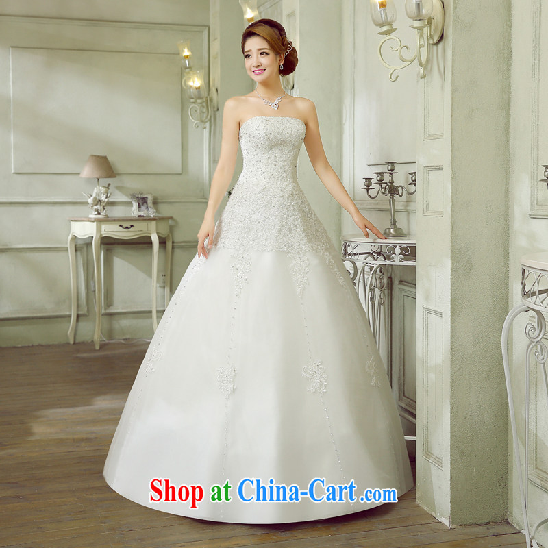 Wedding white summer 2015, new sense of bare chest Korean wood drilling upscale A field as well as the waist graphics thin with strap wedding New Products promotions National White Custom size 7 Day Shipping, 100 Ka-ming, and shopping on the Internet