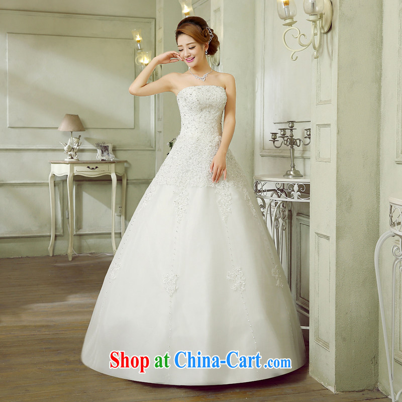 Wedding white summer 2015, new sense of bare chest Korean wood drilling upscale A field as well as the waist graphics thin with strap wedding New Products promotions National White Custom size 7 Day Shipping, 100 Ka-ming, and shopping on the Internet